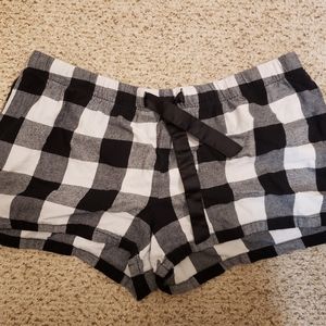 Flannel pj shorts